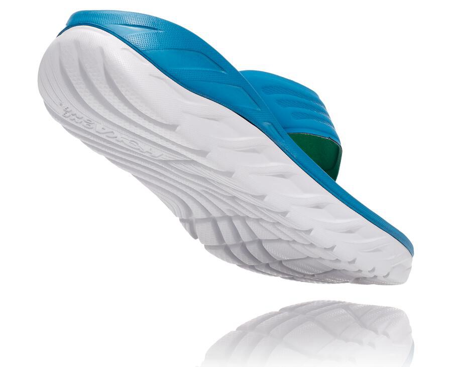 Hoka One One Sandaler Herre - Ora Porno Flip - Blå/Hvide - 931786ZQT